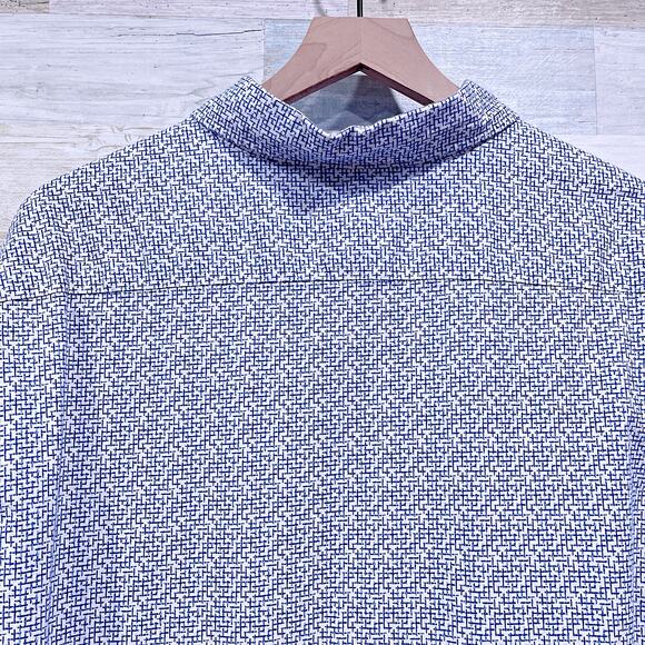 Daniel Cremieux Premium Denim Short Sleeve Shirt Blue White Mens 3XB 3X Big - Picture 4 of 5